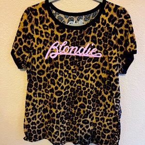 Plus Cheetah Blondie pink tee - 1X
